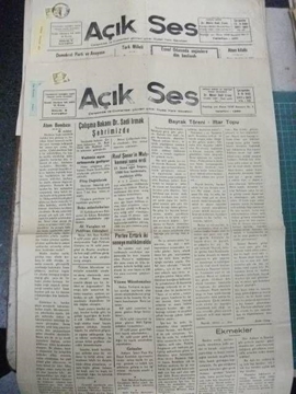 AÇIK SES - 5 Adet - Bursa gazetesi 1942 resmi