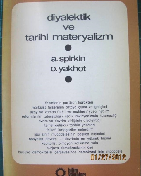 Picture of diyalektik ve tarihi materyalizm bilim yay.1976