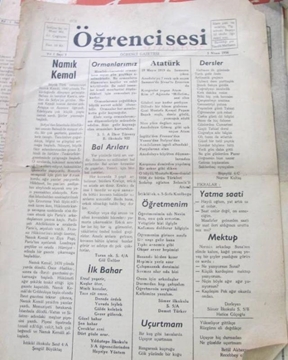 1956 NAZİLİ ögrencinin sesi gazetesi #1 AYDIN resmi