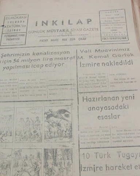 adapazarı  inkilap gazetesi sayı  23  1960 resmi
