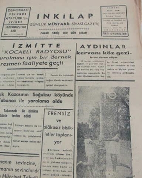 Picture of adapazarı  inkilap gazetesi sayı  30  1960