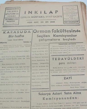 Picture of adapazarı  inkilap gazetesi sayı  35  1960