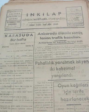 Picture of adapazarı  inkilap gazetesi sayı  37  1960