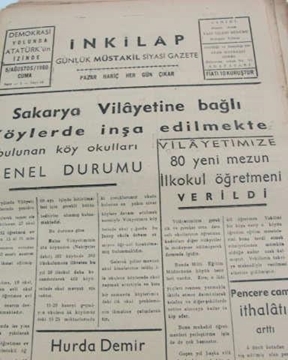 Picture of adapazarı  inkilap gazetesi sayı  44  1960