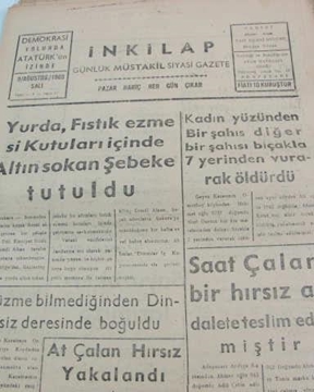 Picture of adapazarı  inkilap gazetesi sayı  47  1960