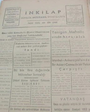 Picture of adapazarı  inkilap gazetesi sayı  55  1960