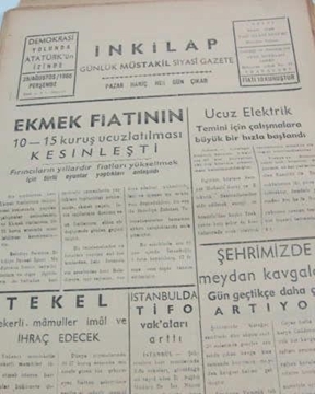 Picture of adapazarı  inkilap gazetesi sayı  61  1960