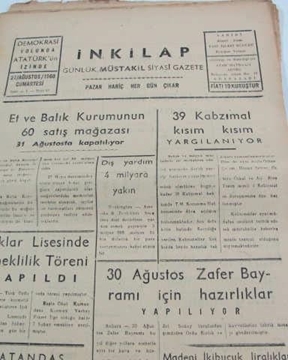 Picture of adapazarı  inkilap gazetesi sayı  63  1960