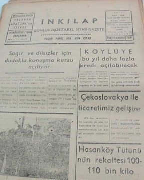 Picture of adapazarı  inkilap gazetesi sayı  66  1960