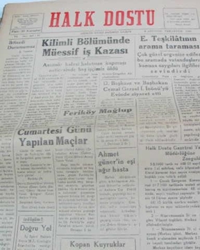zonguldak halk dostu gazetesi  sayı 15  1960 resmi
