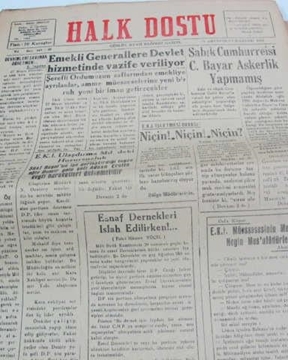 zonguldak halk dostu gazetesi  sayı 20     1960 resmi