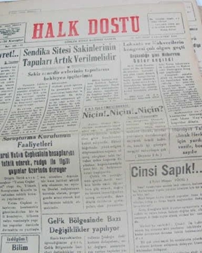 zonguldak halk dostu gazetesi  sayı 21     1960 resmi