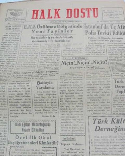 zonguldak halk dostu gazetesi  sayı 28     1960 resmi