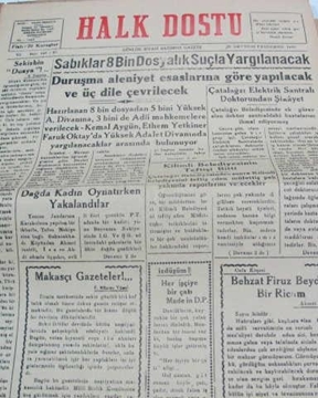 zonguldak halk dostu gazetesi  sayı 30     1960 resmi
