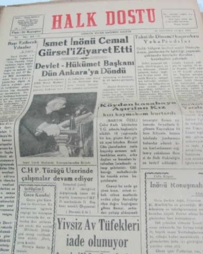 Picture of zonguldak halk dostu gazetesi sa:31ERSÖZLÜ -1960