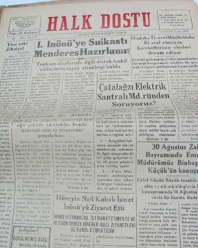 zonguldak halk dostu gazetesi  sayı 37     1960 resmi