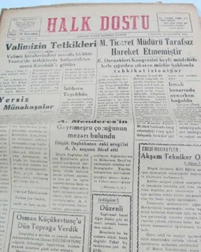 zonguldak halk dostu gazetesi  sayı 41    1960 resmi