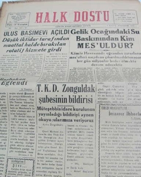 zonguldak halk dostu gazetesi  sayı 42    1960 resmi