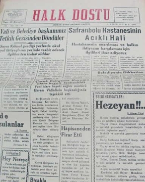 zonguldak halk dostu gazetesi  sayı 43    1960 resmi
