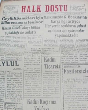 zonguldak halk dostu gazetesi  sayı 44    1960 resmi