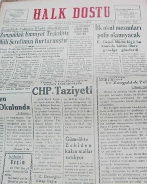 zonguldak halk dostu gazetesi  sayı 47    1960 resmi
