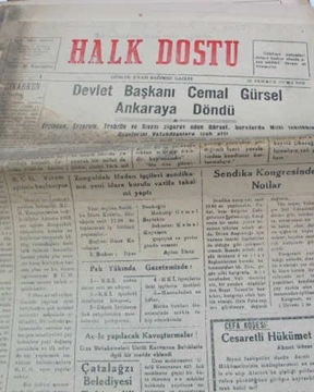 zonguldak halk dostu gazetesi  sayı 1    1960 resmi