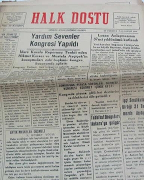 zonguldak halk dostu gazetesi  sayı 3   1960 resmi