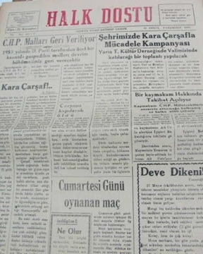zonguldak halk dostu gazetesi  sayı 51   1960 resmi