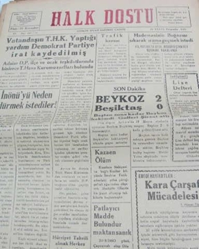 zonguldak halk dostu gazetesi  sayı 54   1960 resmi