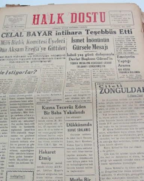 zonguldak halk dostu gazetesi  sayı 58  1960 resmi