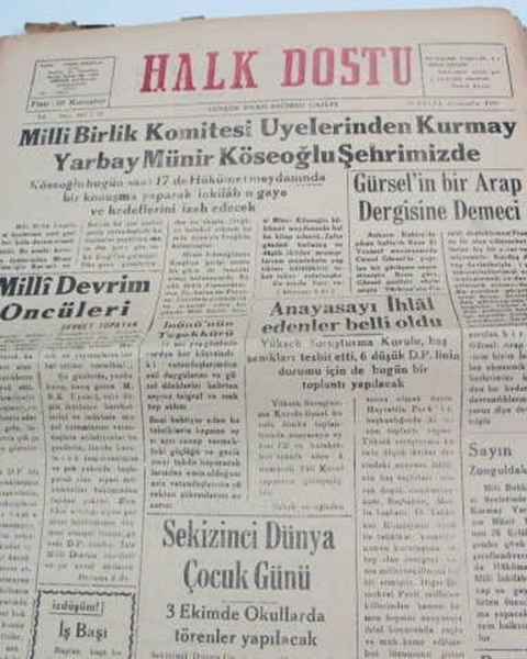 zonguldak halk dostu gazetesi  sayı 59  1960 resmi