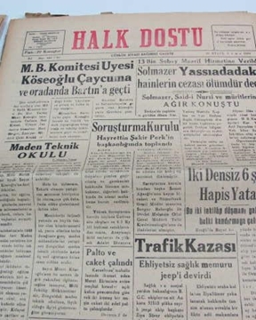 zonguldak halk dostu gazetesi  sayı 61  1960 resmi