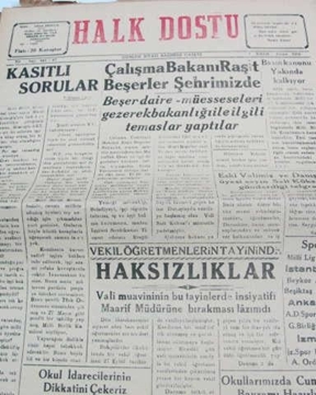 zonguldak halk dostu gazetesi  sayı 67  1960 resmi