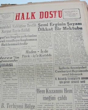 zonguldak halk dostu gazetesi  sayı 70  1960 resmi