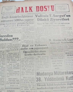 zonguldak halk dostu gazetesi  sayı 72  1960 resmi