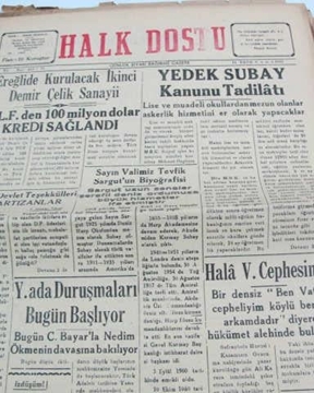 zonguldak halk dostu gazetesi  sayı 73  1960 resmi