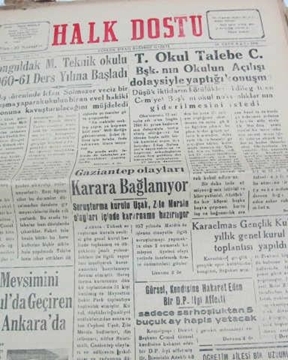 zonguldak halk dostu gazetesi  sayı 74  1960 resmi