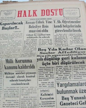 zonguldak halk dostu gazetesi  sayı 77  1960 resmi