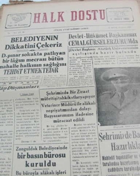 zonguldak halk dostu gazetesi  sayı 84  1960 resmi