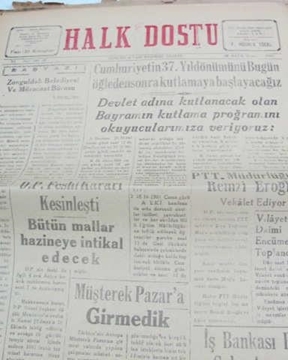 zonguldak halk dostu gazetesi  sayı 85  1960 resmi