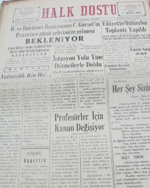 zonguldak halk dostu gazetesi  sayı 90  1960 resmi