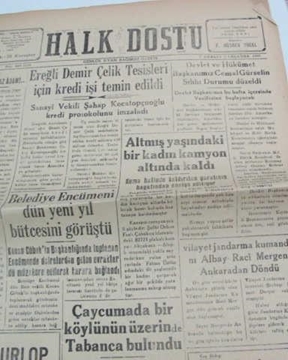 zonguldak halk dostu gazetesi  sayı 119   1960 resmi