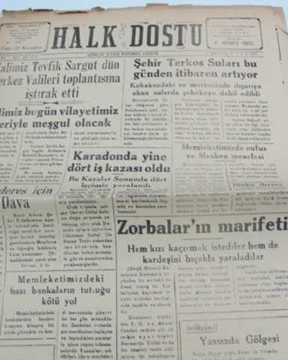 zonguldak halk dostu gazetesi  sayı 118   1960 resmi