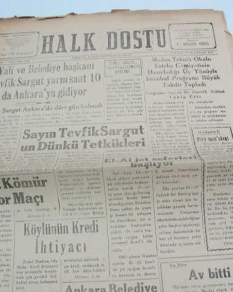 zonguldak halk dostu gazetesi No116 Ersözlü 1960 resmi