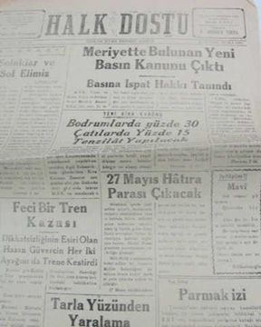 zonguldak halk dostu gazetesi  sayı 115   1960 resmi
