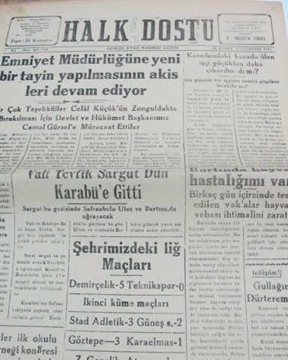 zonguldak halk dostu gazetesi  sayı 109  1960 resmi