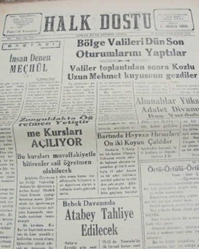 zonguldak halk dostu gazetesi  sayı 106  1960 resmi