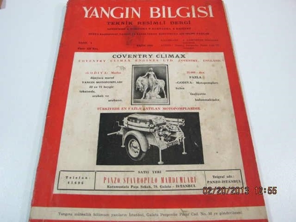 Picture of YANGIN bilgisi teknik SAYI.1 dergi 1950 samurka