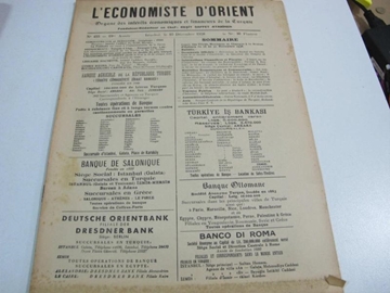 Saffet Atabinen No:456 ekonomi dogu orient 1938 resmi