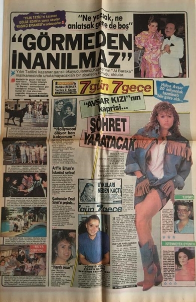 7 Gün 7 Gece Gazetesi - 2-9 Ağustos 1988 - (Doğum Günü) resmi